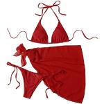 Top bikini rossi L con glitter per Donna 