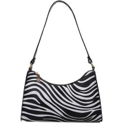 Yogodlns Moda Zebra Stampa Borsa da donna in pelle PU Semplici borse a tracolla sotto le ascelle Design femminile quotidiano