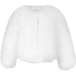 Giacche autunnali eleganti bianche S di eco-pelliccia manica lunga per Donna Yuandian 