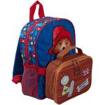 Paddington Zaino scolastico Bear per ragazzi e ragazze Zaino per bambini + Borsa per il pranzo isolata stile valigia