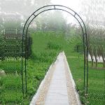 Archetto per rampicanti e rose da giardino in ferro verniciato verde