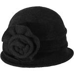 Cappelli invernali eleganti neri a fiori per Donna 