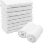 Set asciugamani bianco 30x30 di spugna 10 pezzi 