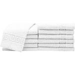 Asciugamani bianchi 30x30 di cotone sostenibili da bagno 