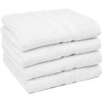 Asciugamani bianchi 50x100 di spugna sostenibili da bagno 