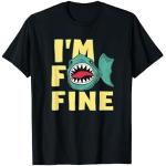 Zombie Shark Bite Graphic Novità "I'm Fine" molto divertente Maglietta