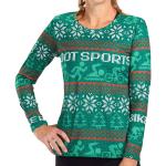 T-shirt verdi S in poliestere per Natale mezza manica da running per Donna Zoot 