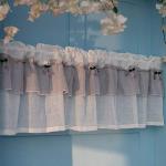 Bastoni bianchi lavabili in lavatrice a tema ciliegia 1 pezzo per tende 