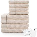 Asciugamani marroni 60x110 di spugna tinta unita sostenibili 8 pezzi da bagno Zucchi 